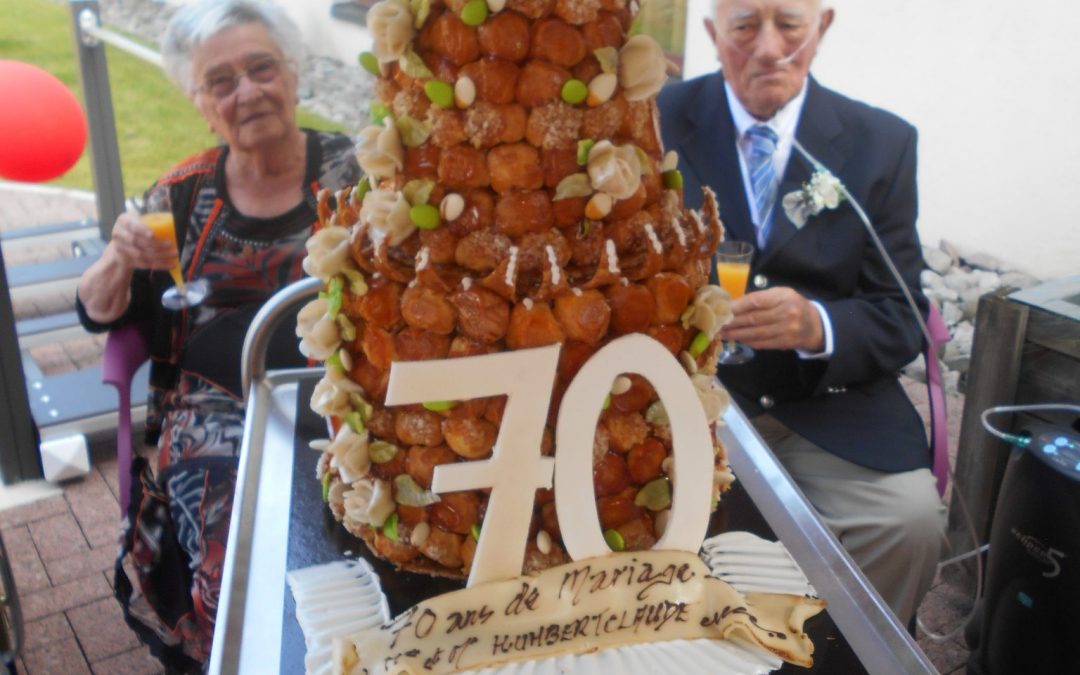 Pierrot et Madeleine Humbertclaude : 70 ans de mariage fêtés dans l’allégresse!