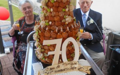 Pierrot et Madeleine Humbertclaude : 70 ans de mariage fêtés dans l’allégresse!